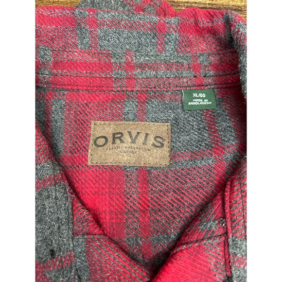 ORVIS Men’s Heavyweight Plaid Flannel Shirt-Jacket / Size: XL - Picture 3 of 10